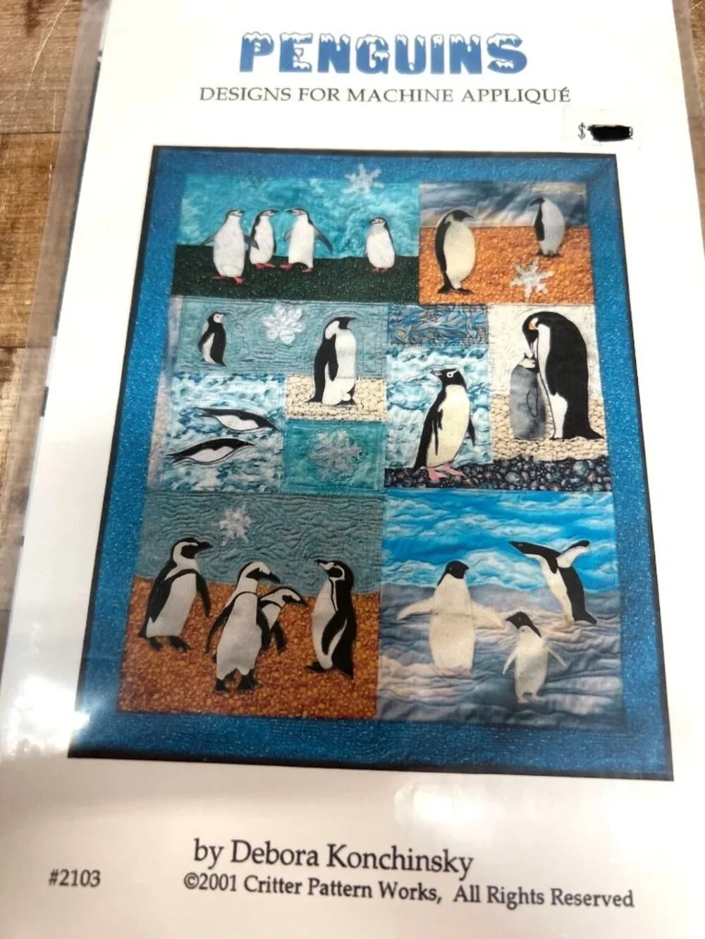 Penguins Machine Applique Pattern By Debora Konchinsky For Quilting & Crafts